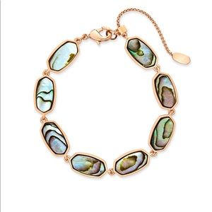 NWT Kendra Scott Millie bracelet-rose gold/abalone